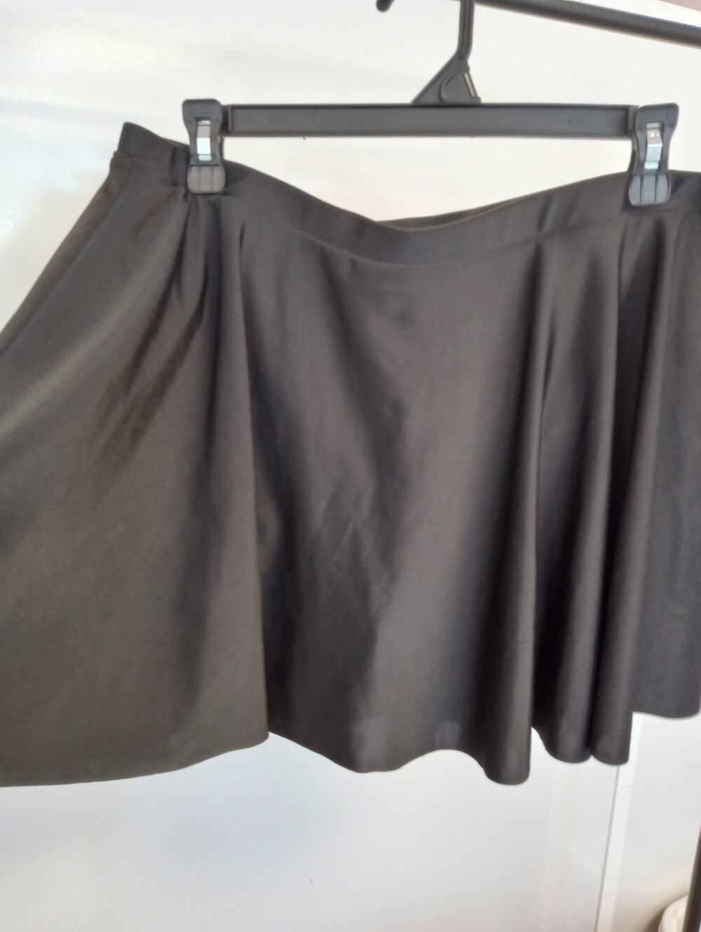 Swimwear Bottom Swim Skirt Black Sz 2X 2XL 0375
